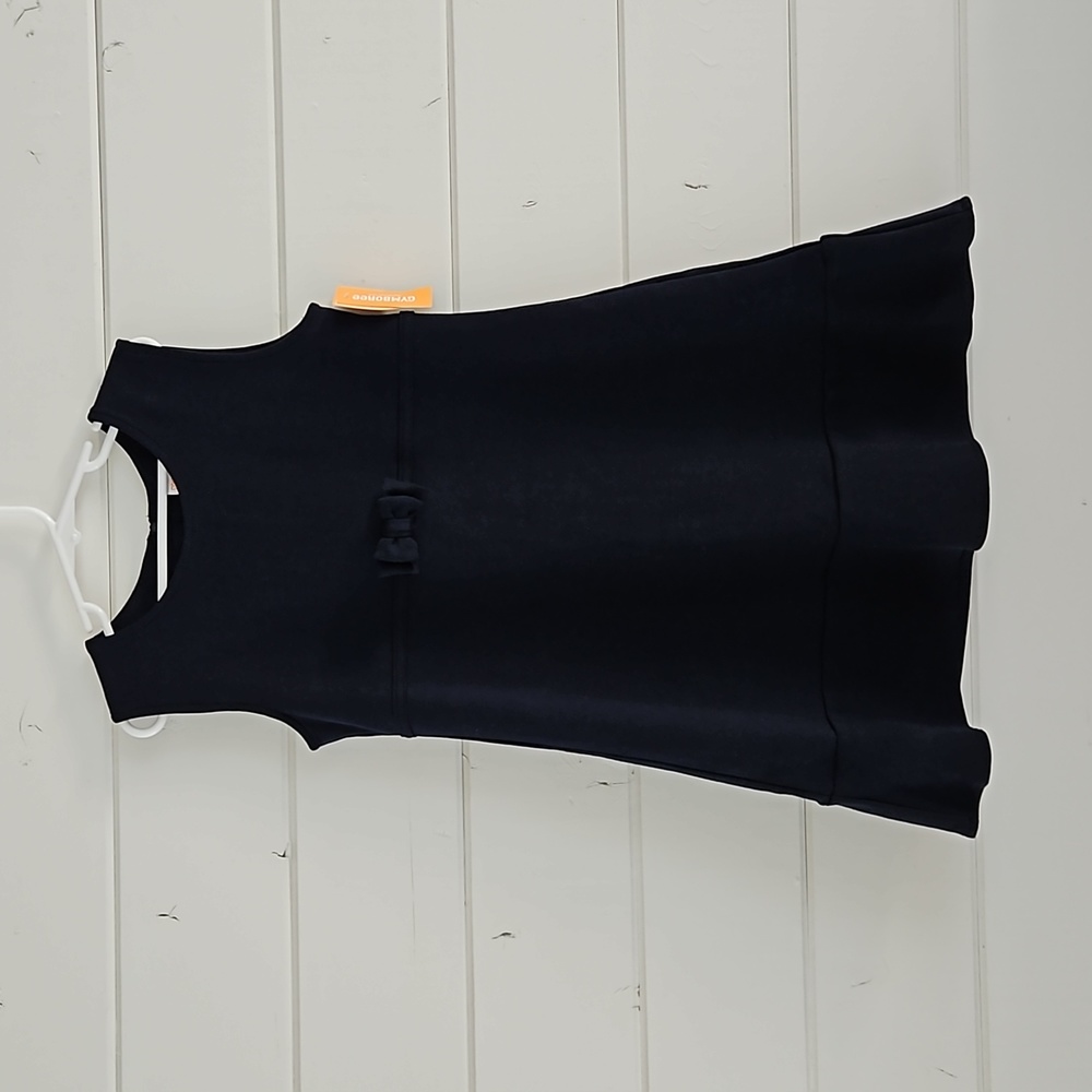 Gymboree Size 7 Navy Sleeveless Pointe Knit Jumper Dress